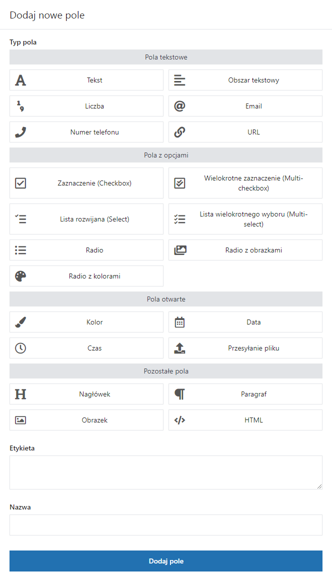Dodatkowe pola formularza zamówienia WooCommerce