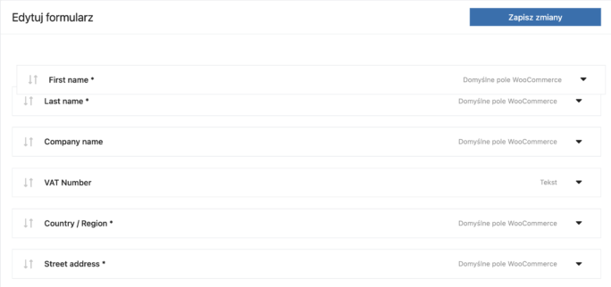 Zarządzenie formularzem zamówienia WooCommerce